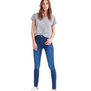 Madewell 10” High-Rise Skinny Jeans Size 31 Blue Wash Stretch Denim Style F4684